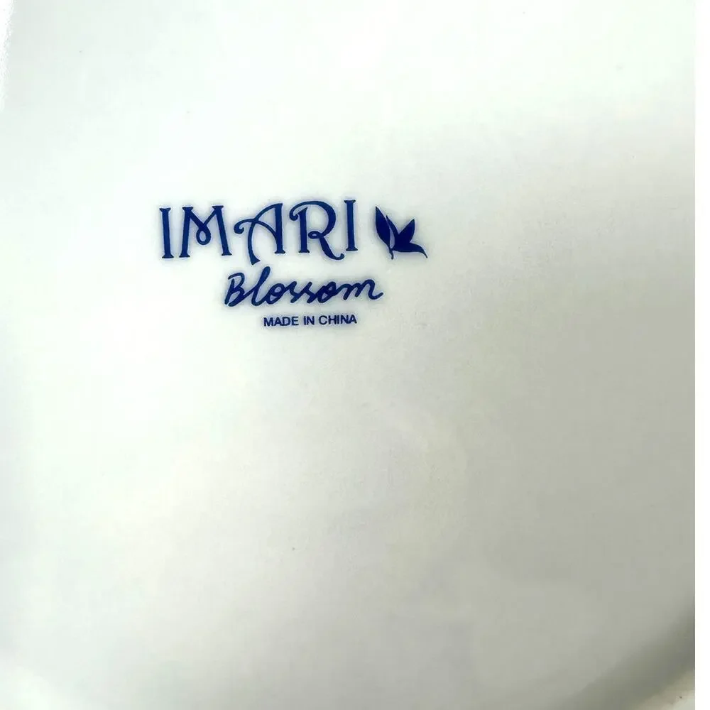 Imari Blossom China Retired Blue White Floral Butterfly 5-PC Place Setting-Rare!